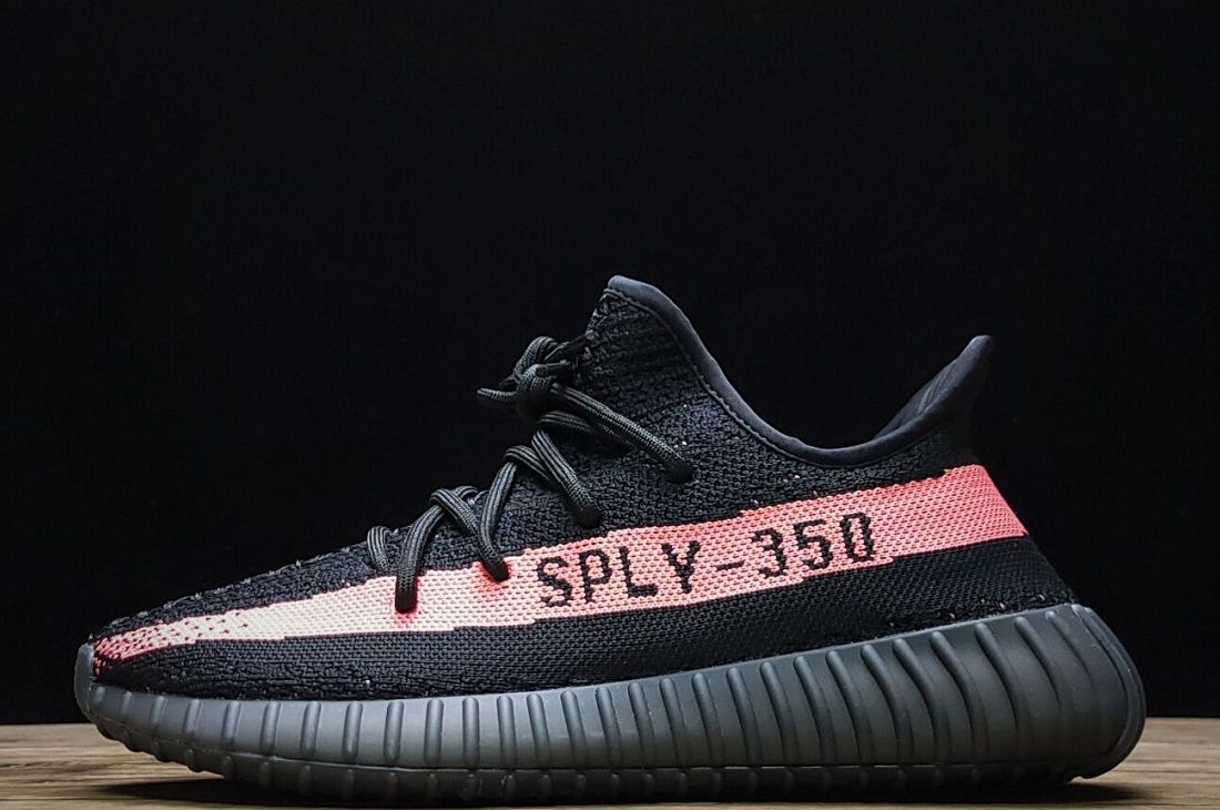 Yeezy Boost 350 V2 Core Black Red Fake Sneakers (1)